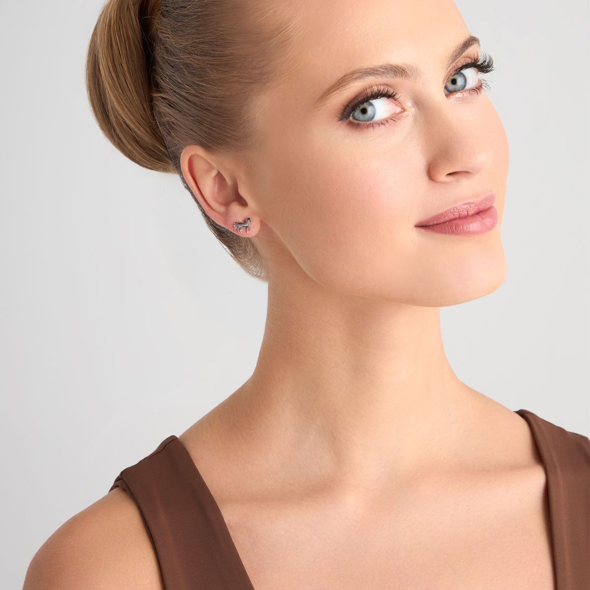 Kolczyki srebrne - konie - Bambini