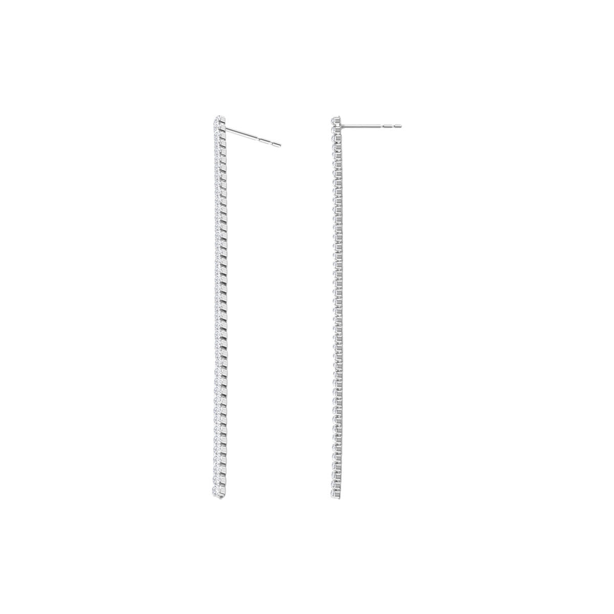 Kolczyki srebrne wiszące z cyrkoniami