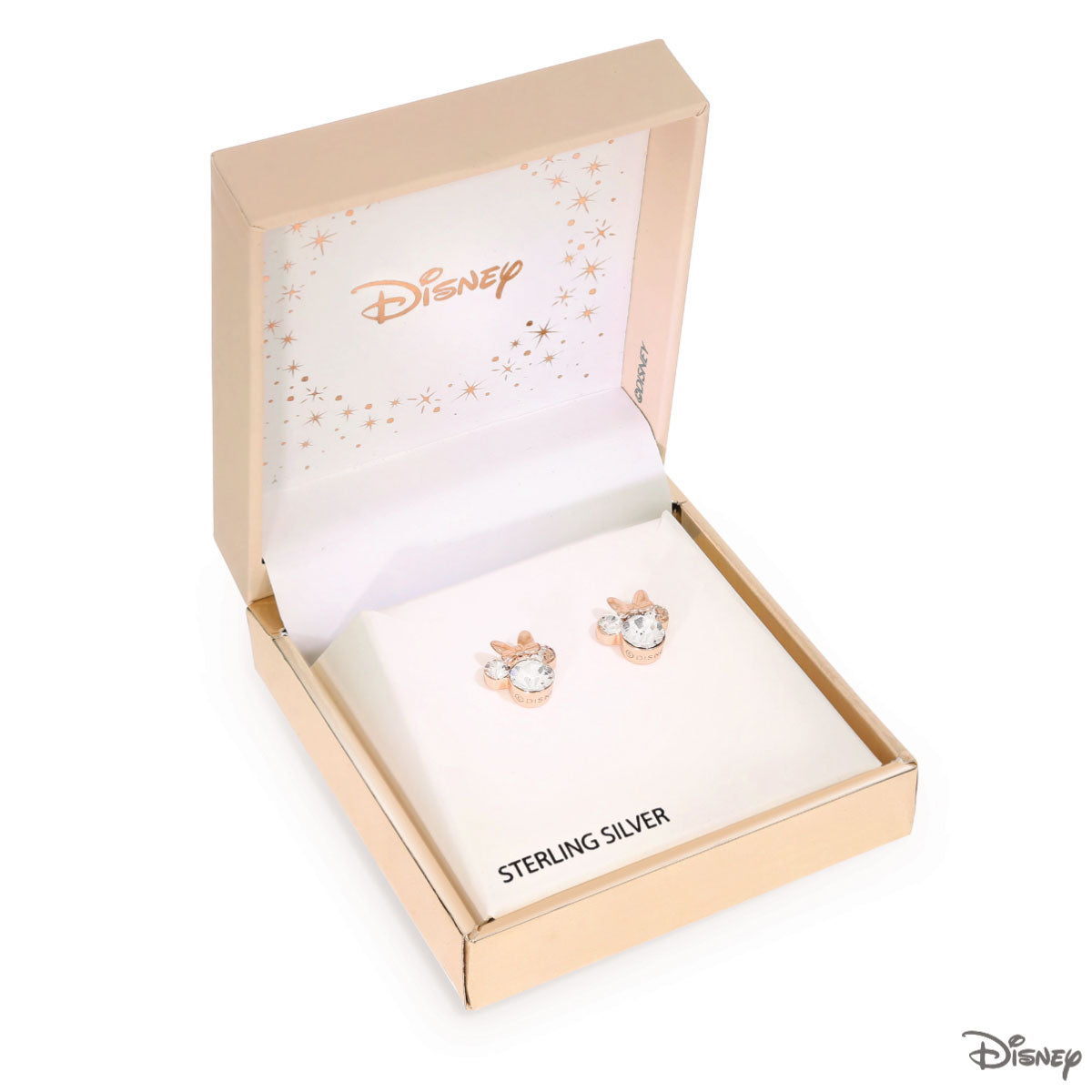 Kolczyki srebrne pozłacane - Myszka Minnie - Disney