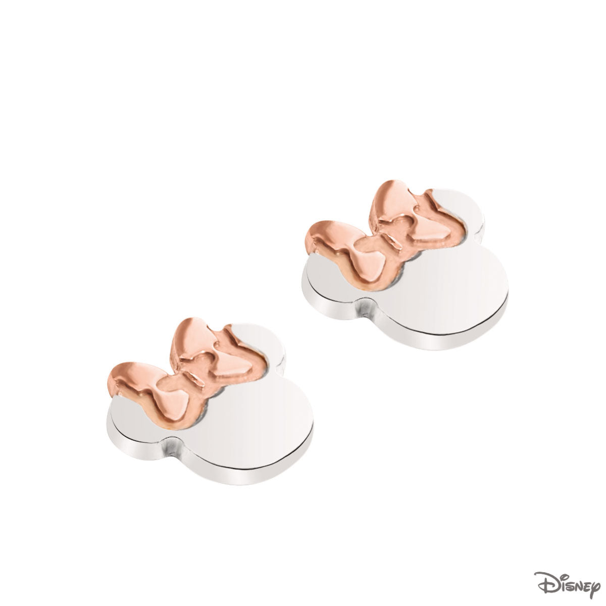 Kolczyki srebrne pozłacane - Myszka Minnie - Disney