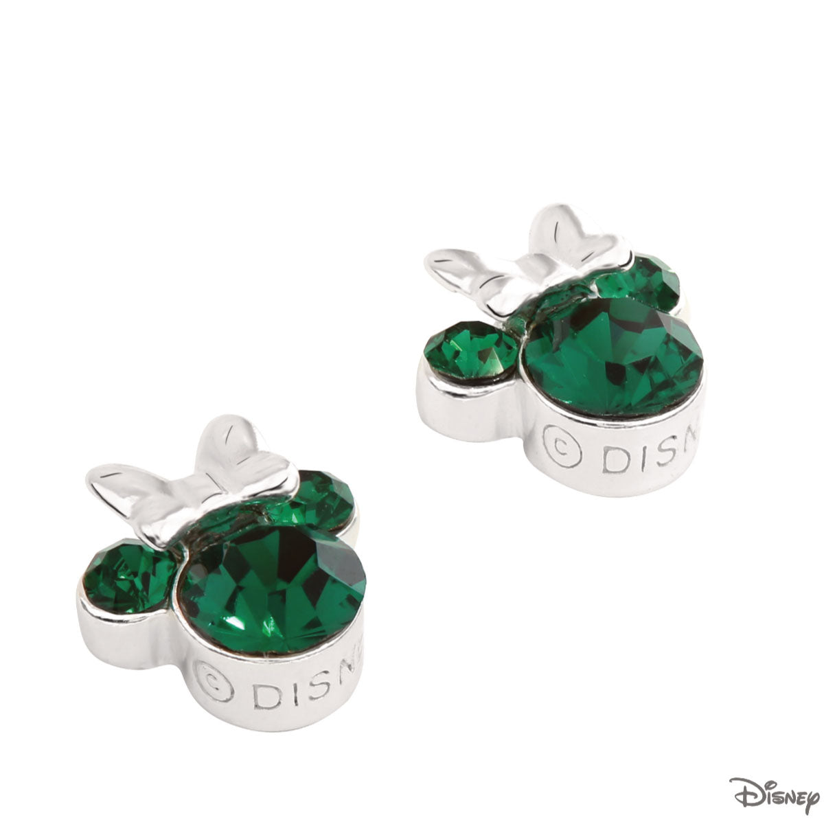 Kolczyki z zielonymi cyrkoniami - Myszka Minnie - Disney