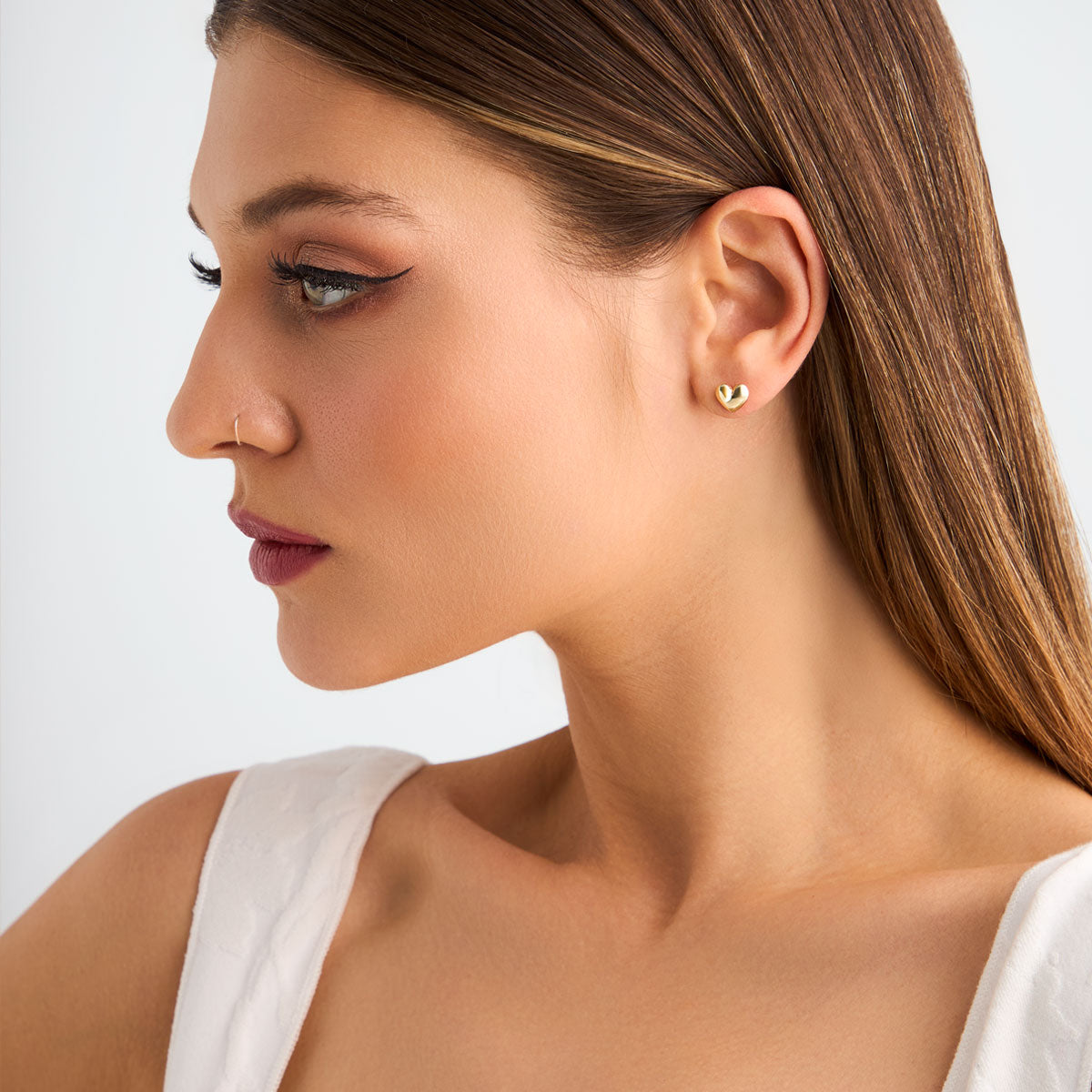 Kolczyki złote - serca