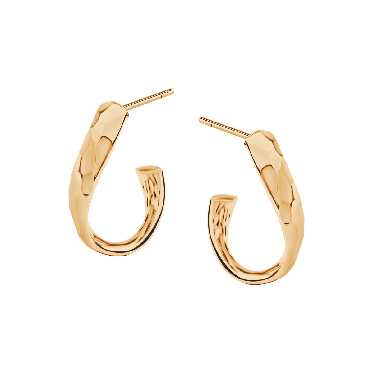 Kolczyki złote - młotkowane