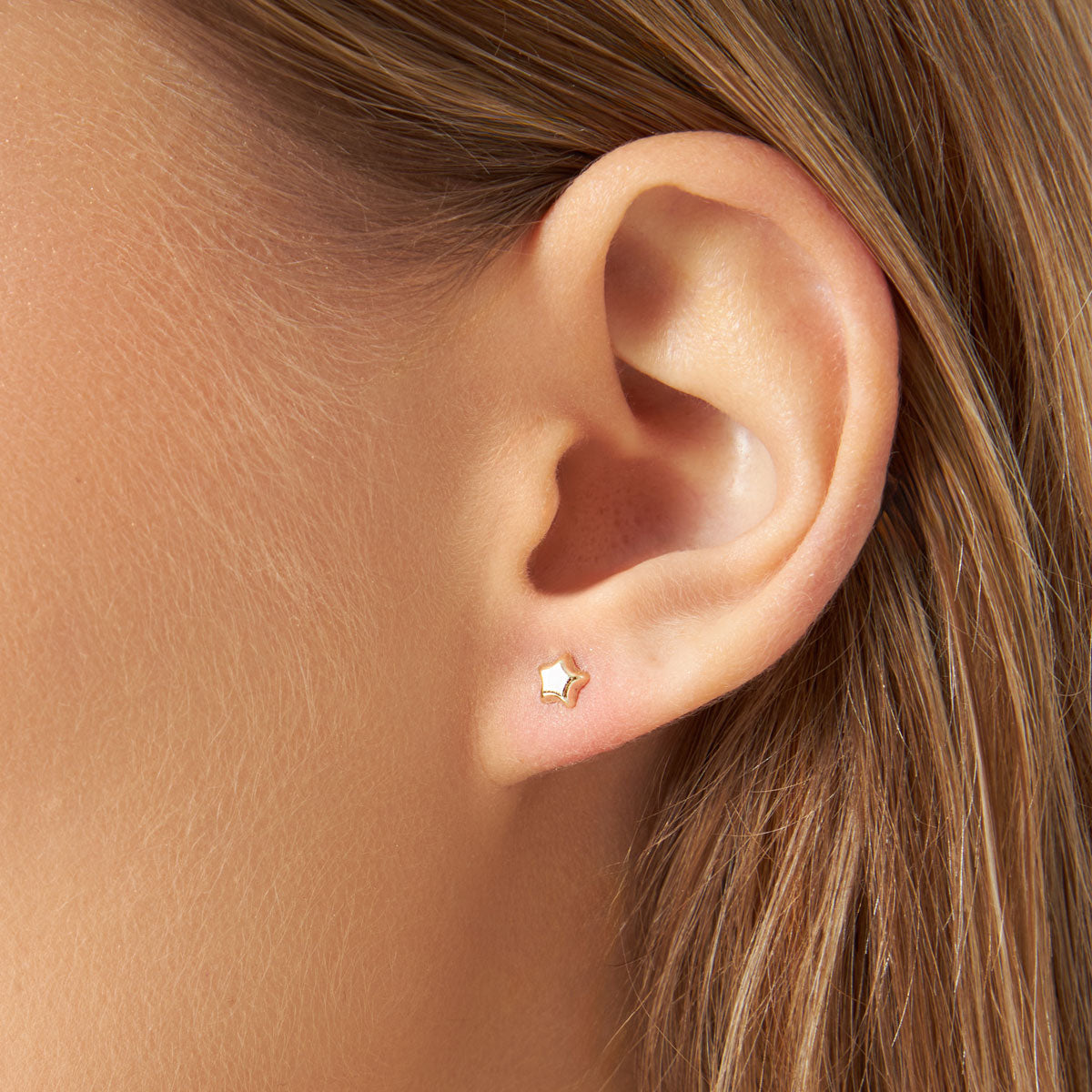 Kolczyki złote - gwiazdki
