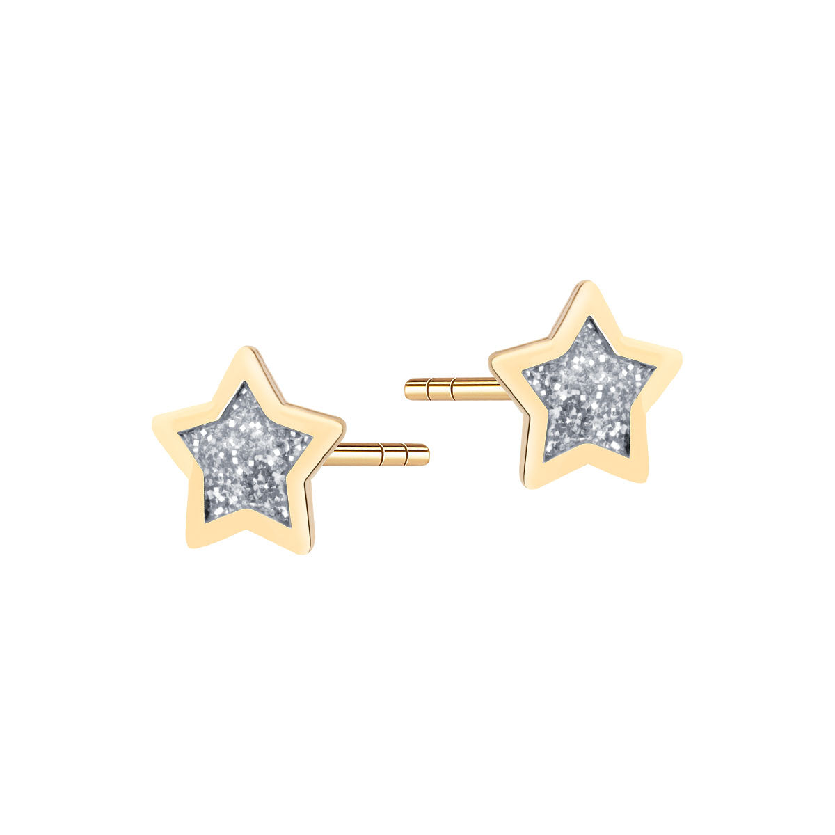 Kolczyki złote - gwiazdy