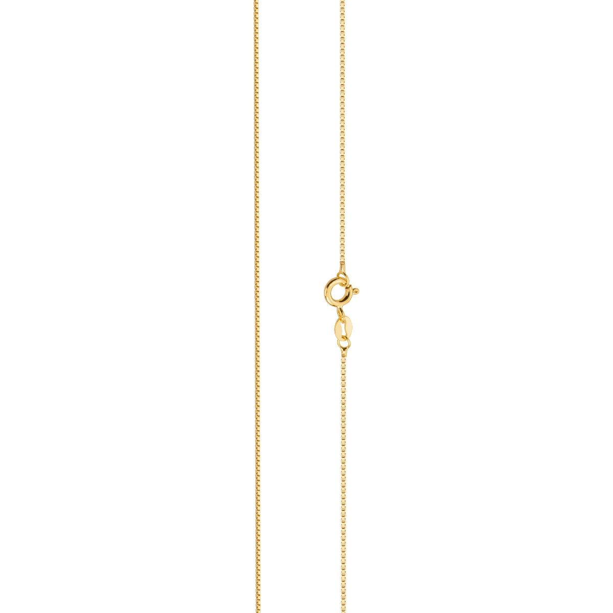 Łańcuszek srebrny pozłacany - kostka wenecka - 40 cm