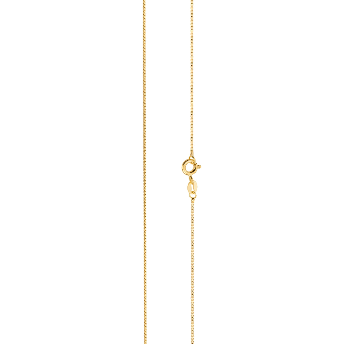 Łańcuszek srebrny pozłacany - kostka wenecka - 45 cm