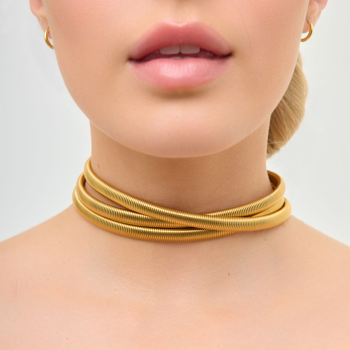 Naszyjnik stalowy - choker - Moderno