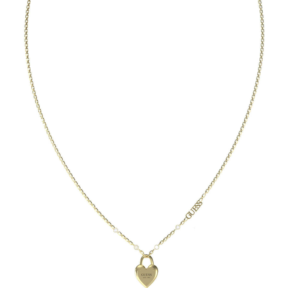 Naszyjnik stalowy - serce - Guess All You Need Is Love