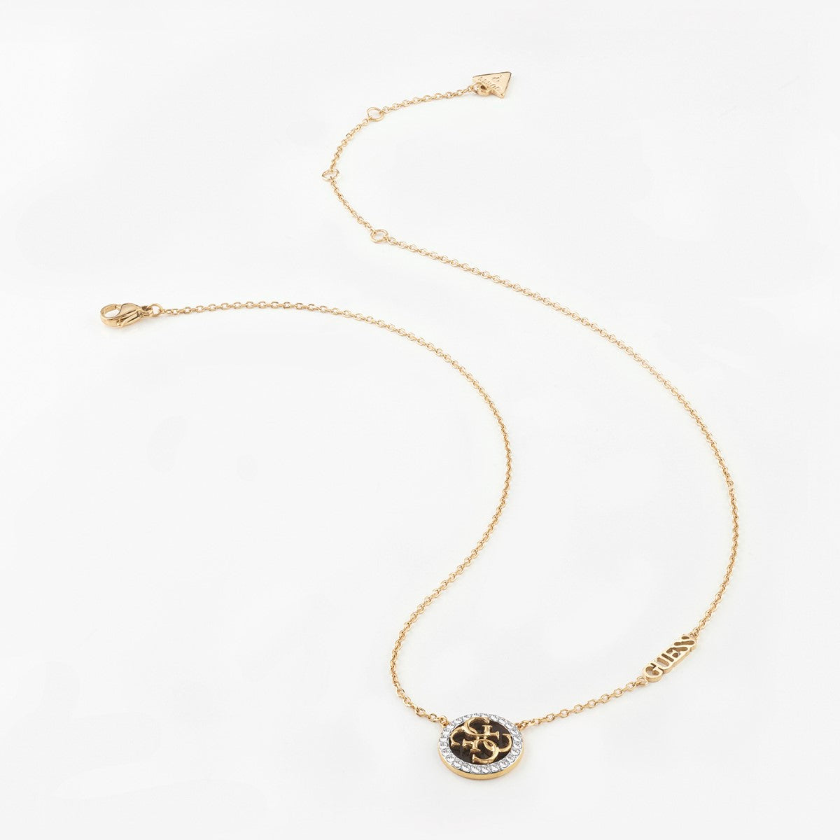 Naszyjnik stalowy z cyrkoniami - Guess Live In 4G