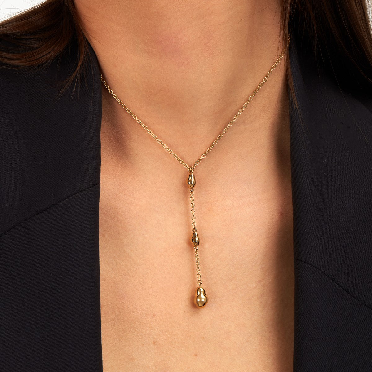 Naszyjnik stalowy - łezki - Trussardi T-Design Baroque