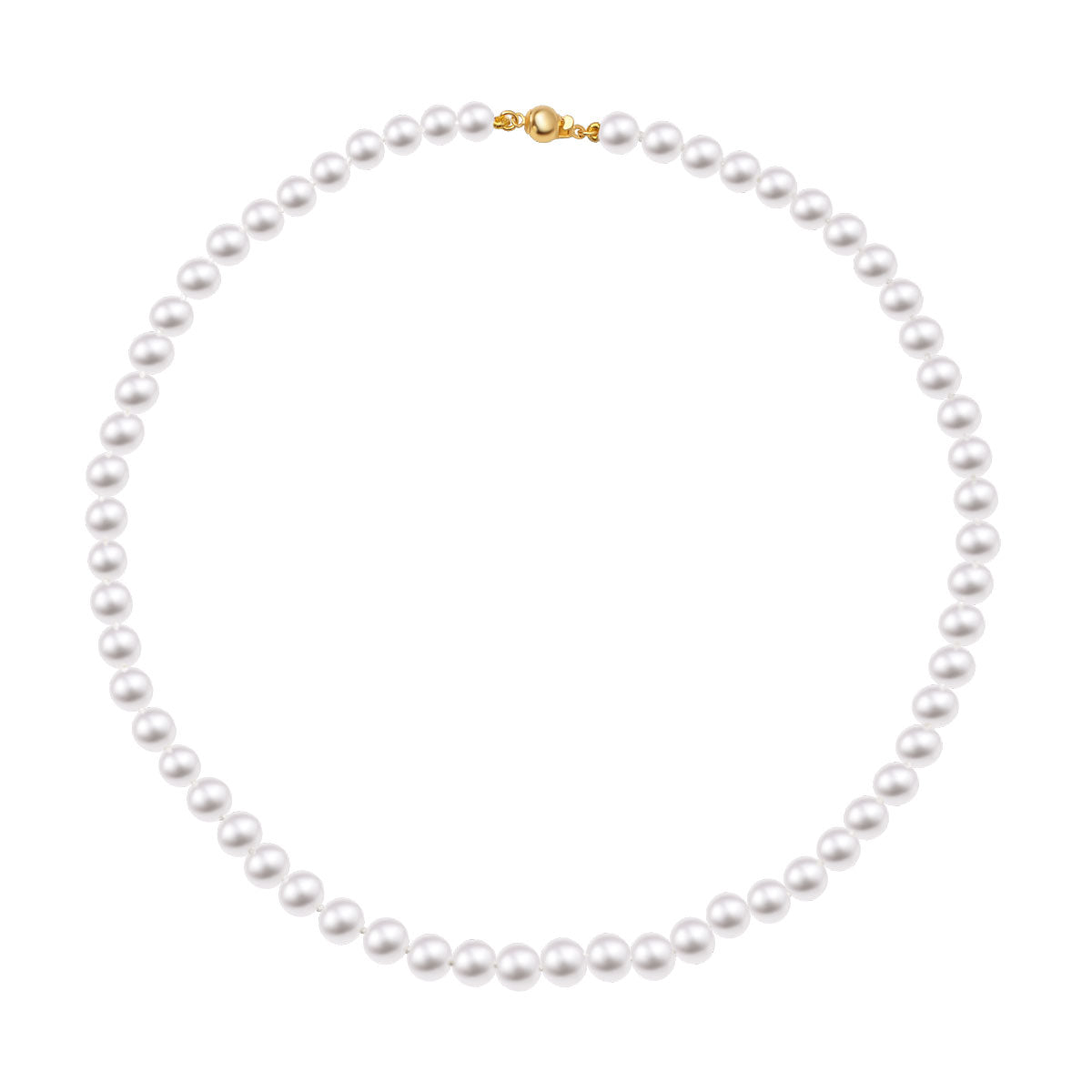 Naszyjnik srebrny pozłacany z pereł