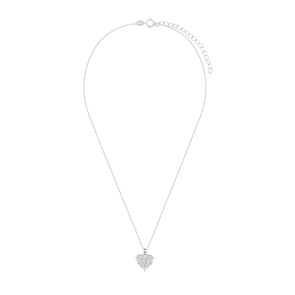Naszyjnik srebrny z cyrkoniami - serce