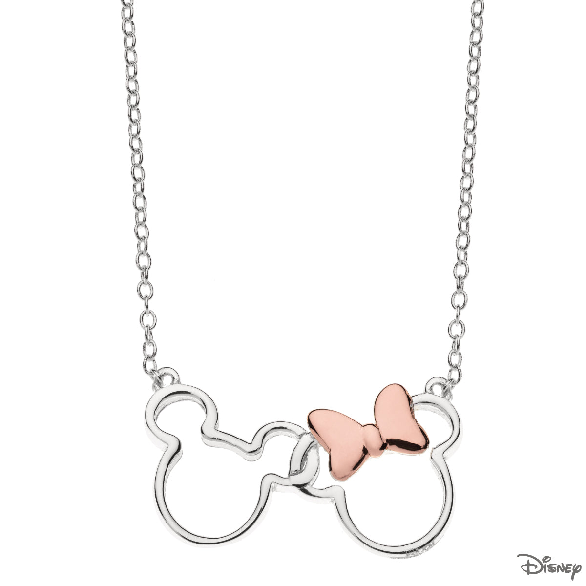 Naszyjnik srebrny pozłacany - Myszka Minnie - Disney