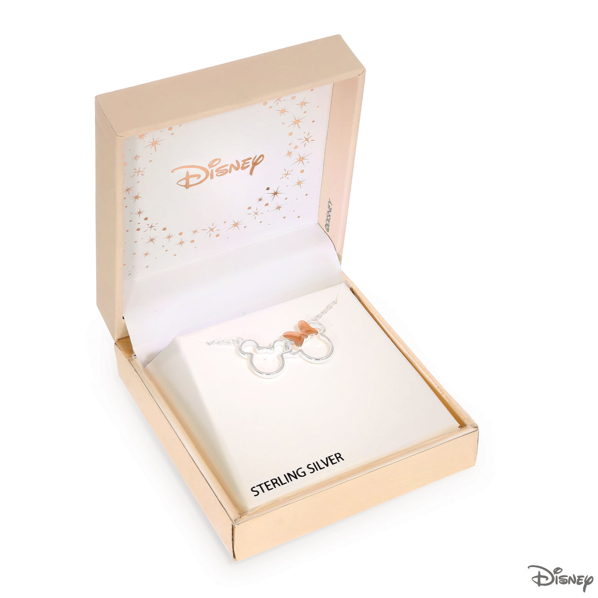 Naszyjnik srebrny pozłacany - Myszka Minnie - Disney