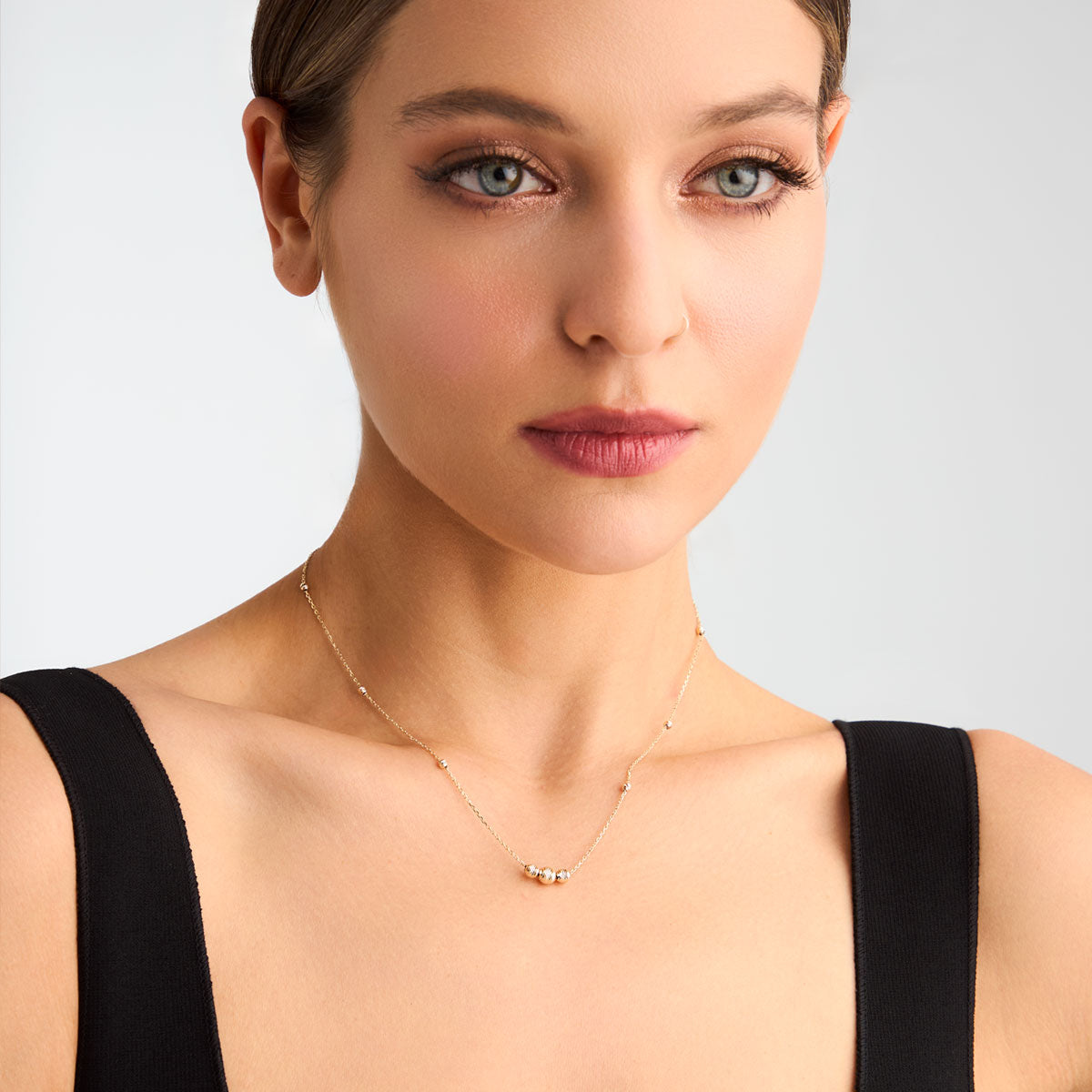 Naszyjnik złoty - kulki