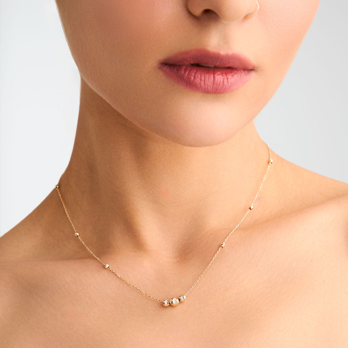 Naszyjnik złoty - kulki