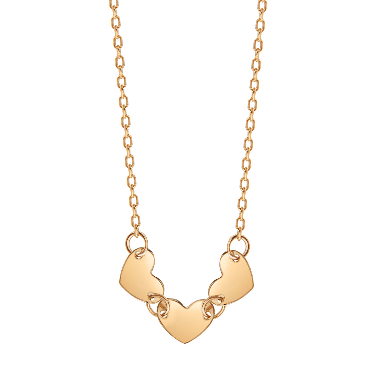 Naszyjnik złoty - serca