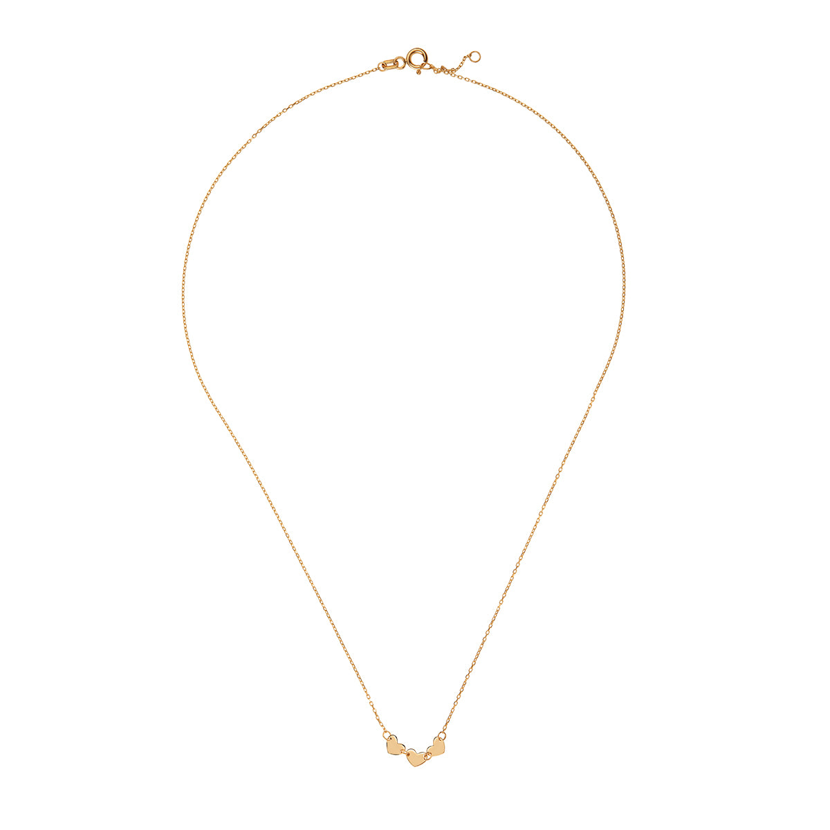 Naszyjnik złoty - serca
