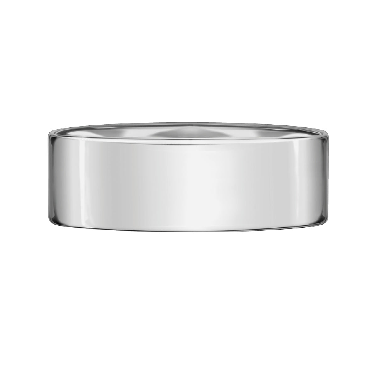 Obrączka ślubna z białego złota - 750 - polerowana - 6 mm