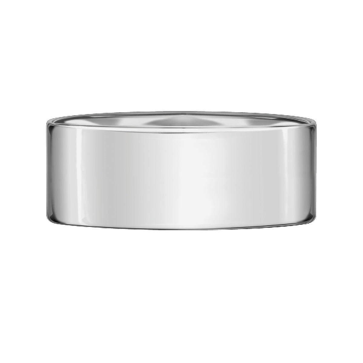 Obrączka ślubna z białego złota - 750 - polerowana - 7 mm