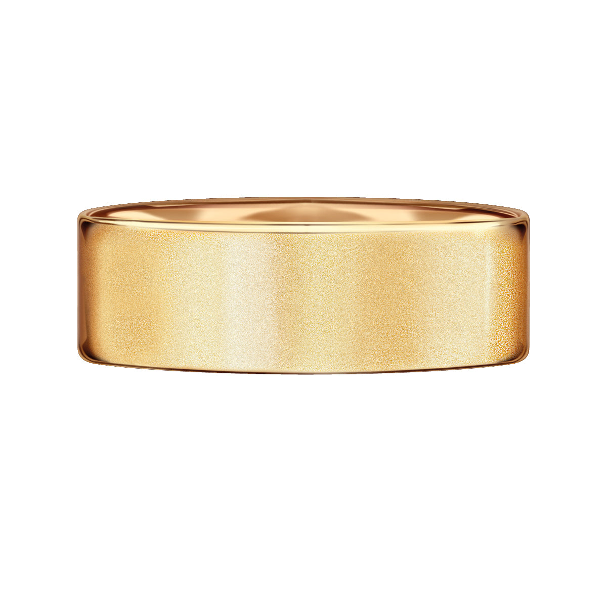 Obrączka ślubna z żółtego złota - 750 - piaskowana - 6 mm