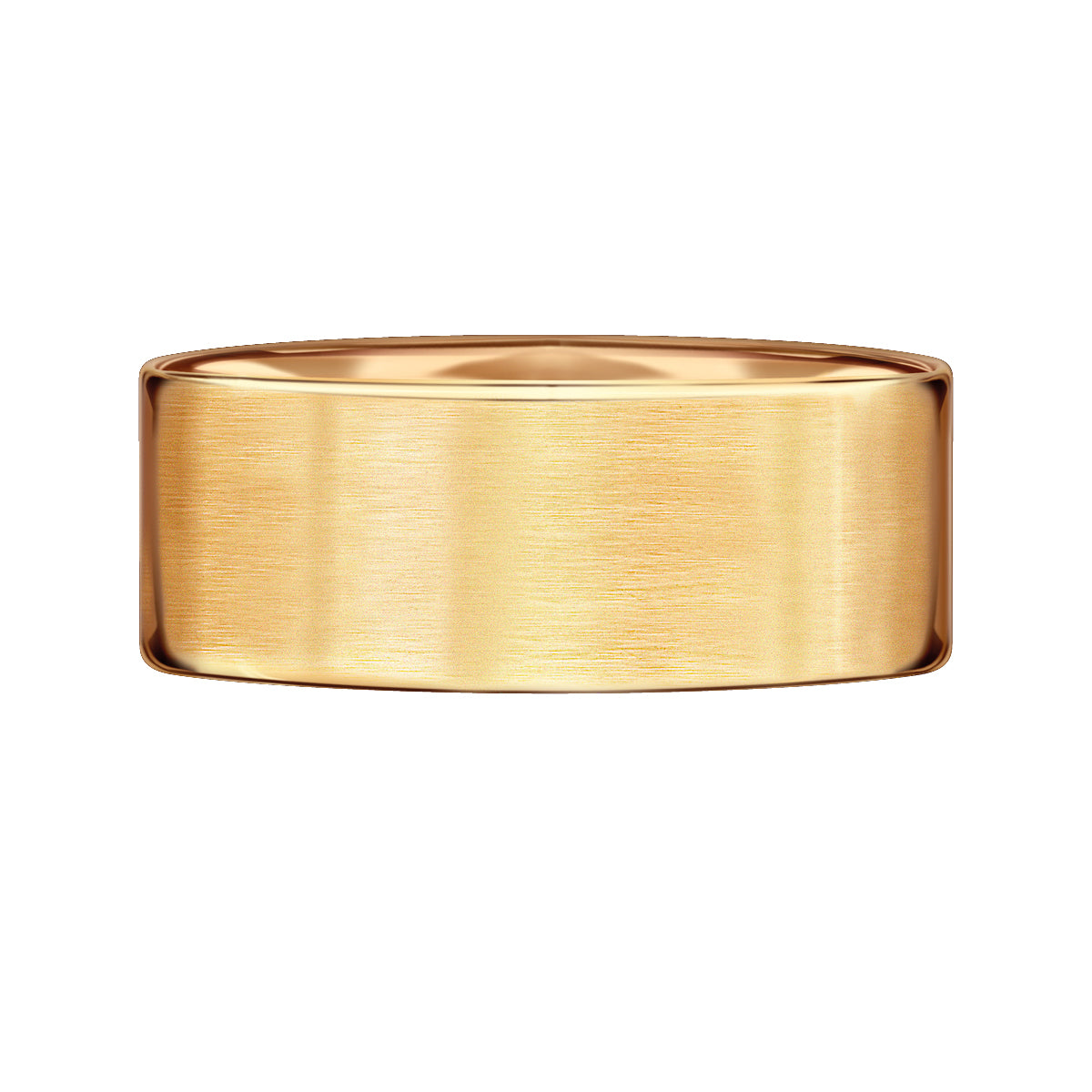 Obrączka ślubna z żółtego złota - 750 - satynowana - 7 mm