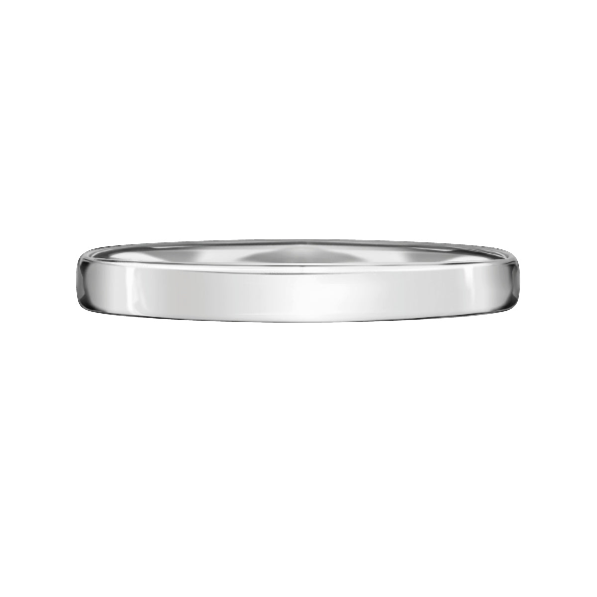 Obrączka ślubna z białego złota - 750 - polerowana - 2 mm