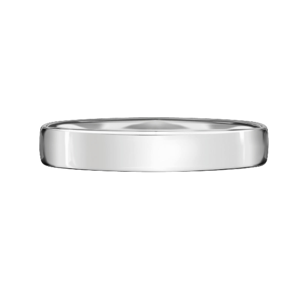 Obrączka ślubna z białego złota - 750 - polerowana - 3 mm