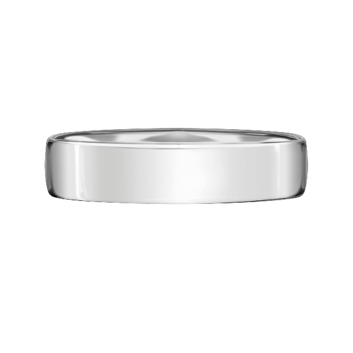 Obrączka ślubna z białego złota - 750 - polerowana - 4 mm