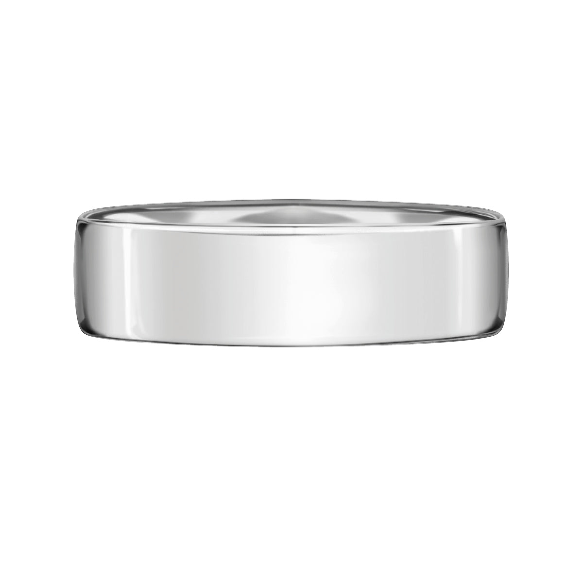 Obrączka ślubna z białego złota - 750 - polerowana - 5 mm