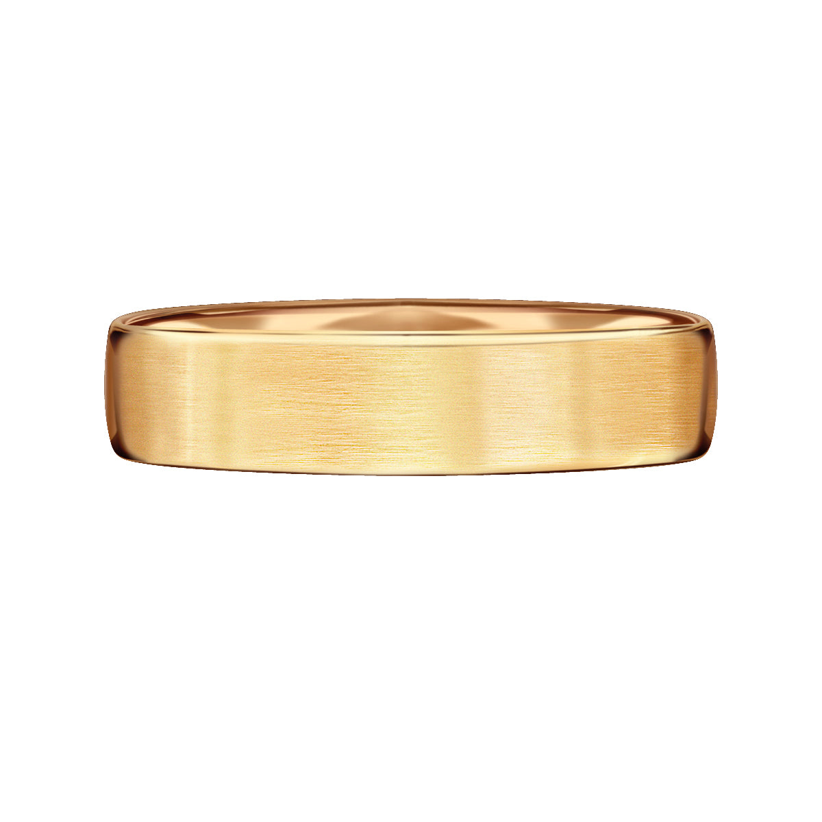 Obrączka ślubna z żółtego złota - 750 - satynowana - 4 mm