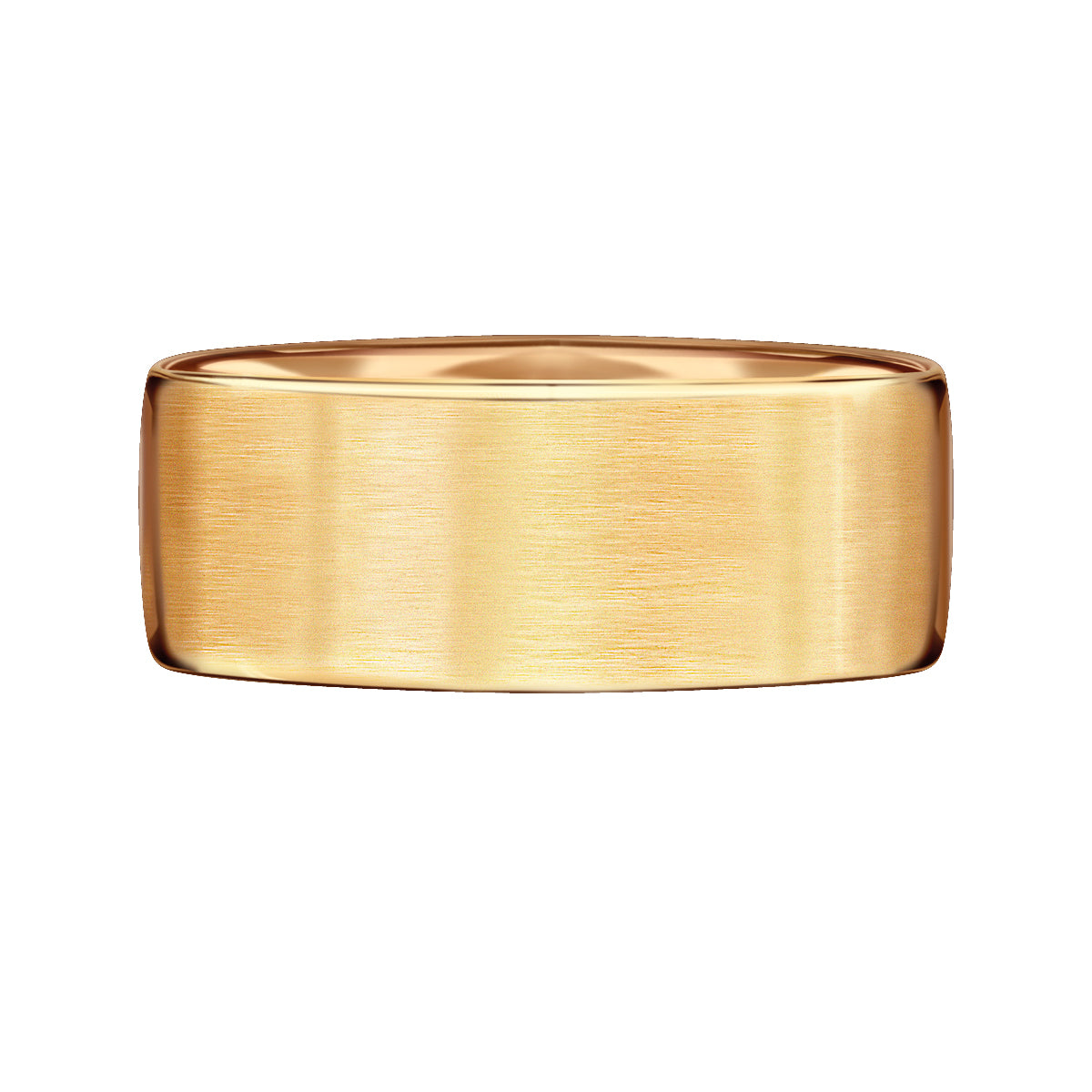 Obrączka ślubna z żółtego złota - 750 - satynowana - 7 mm