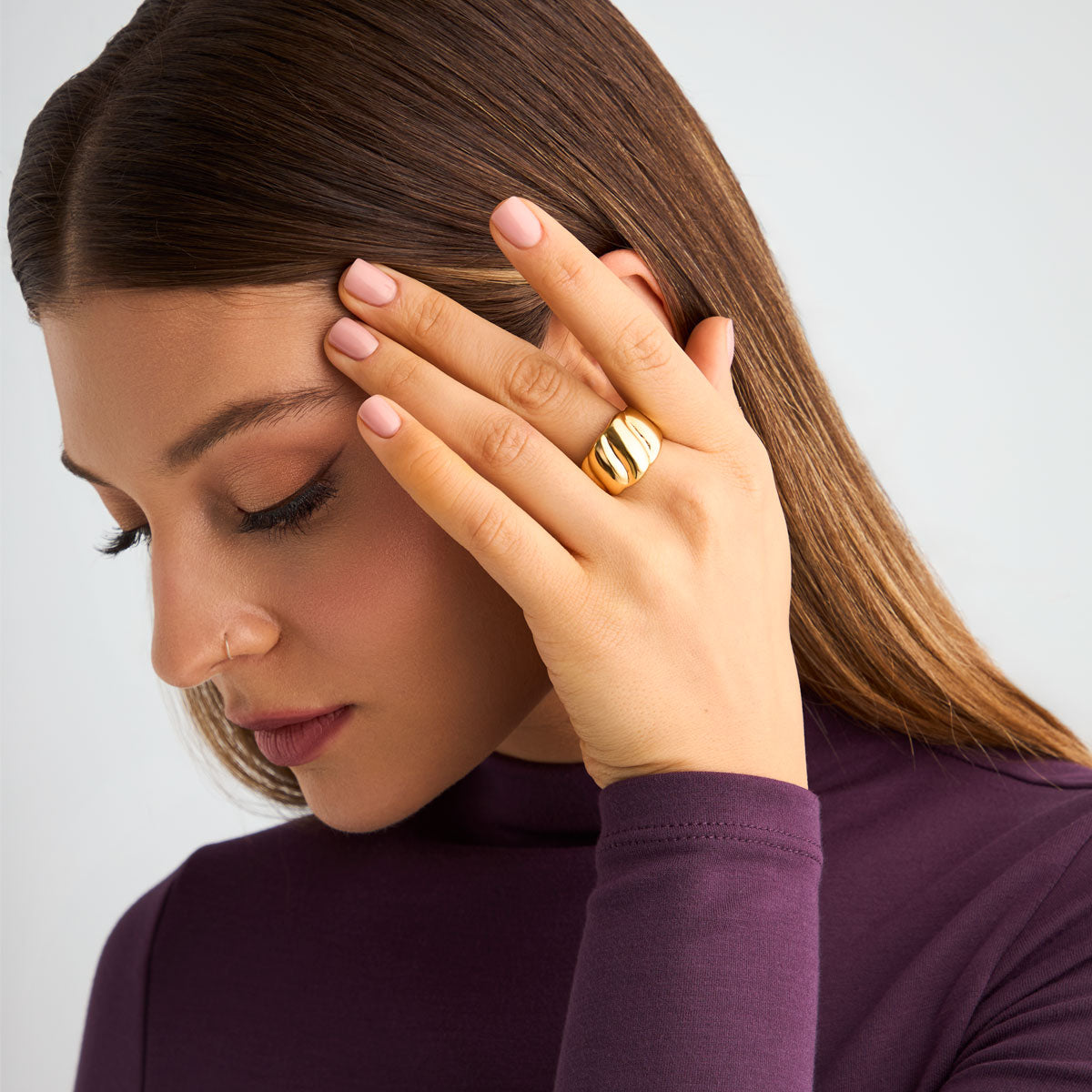 Pierścionek stalowy - Moderno