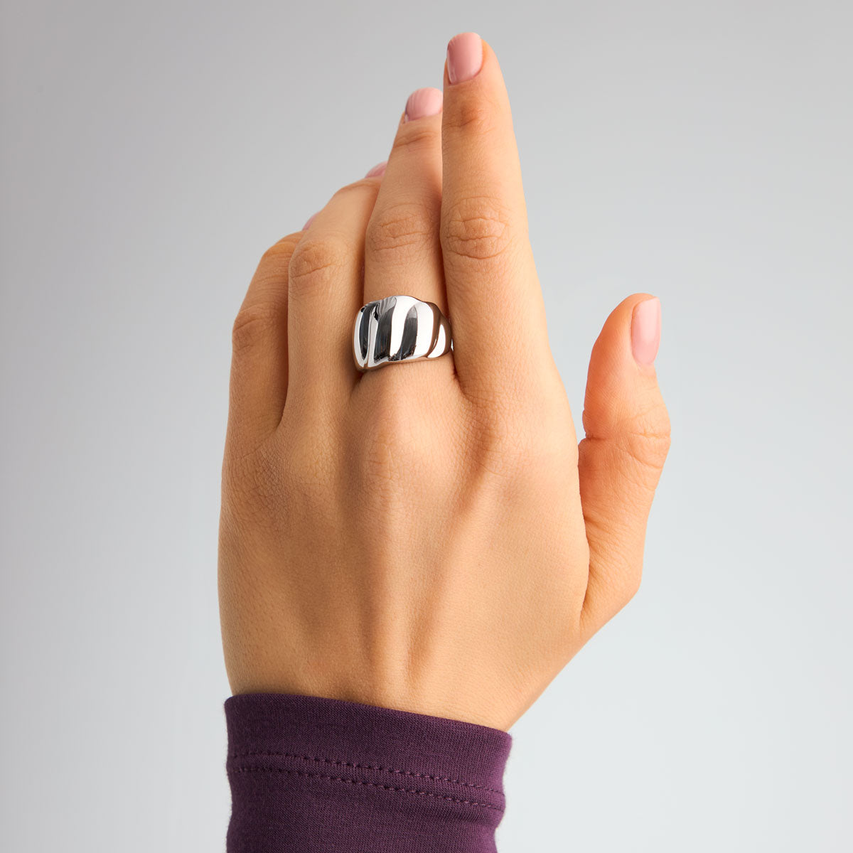 Pierścionek stalowy - Moderno