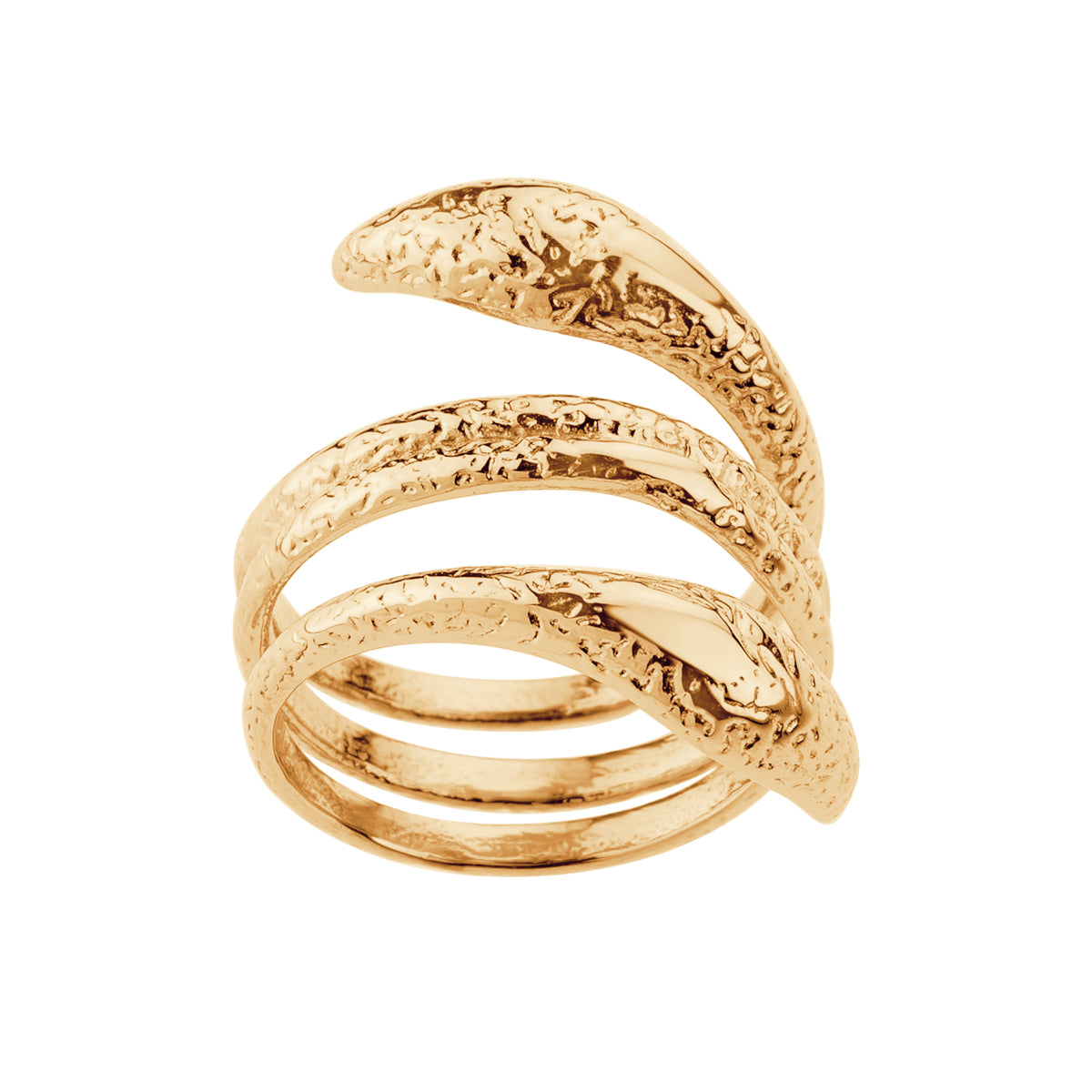 Pierścionek stalowy otwarty - żmija - Moderno