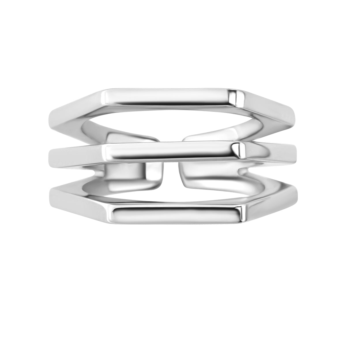 Pierścionek z mosiądzu - geometryczny - Moderno