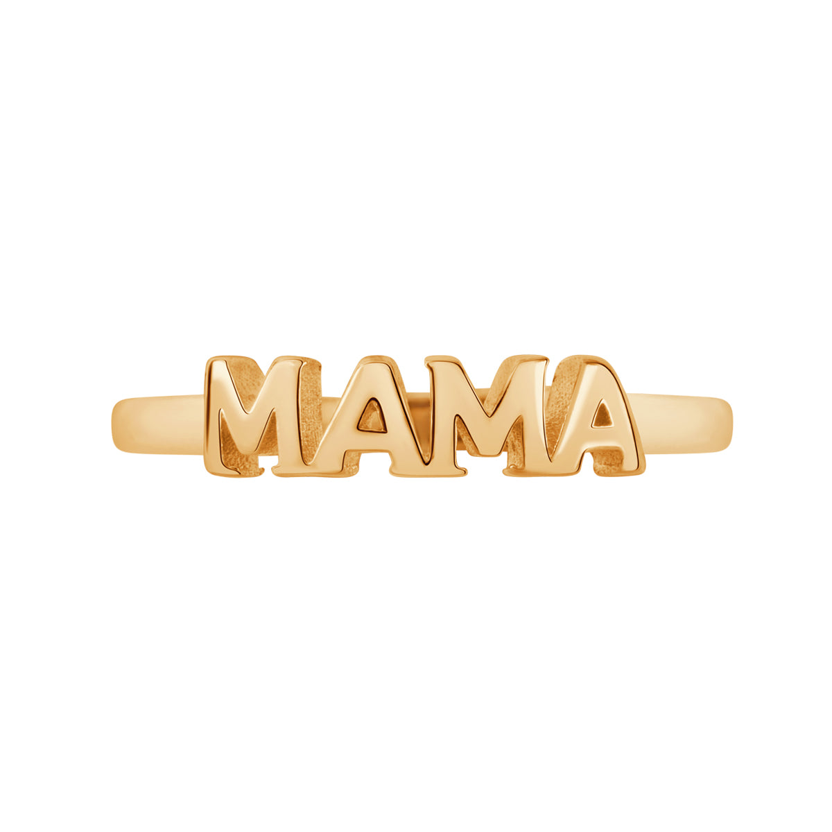 Pierścionek srebrny pozłacany - mama