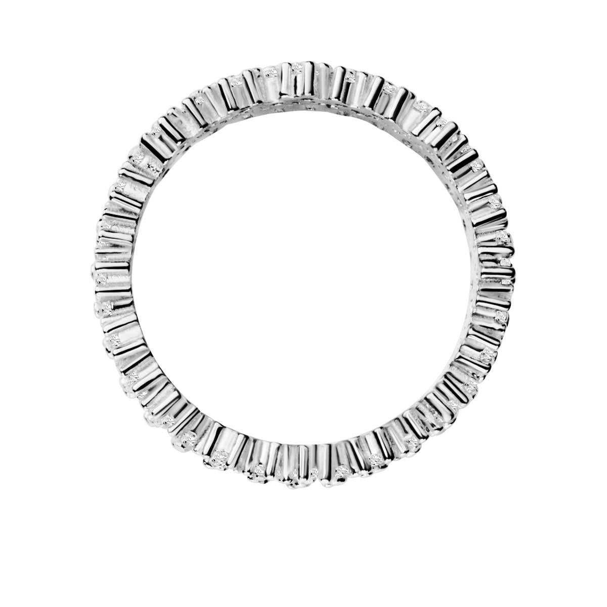 Pierścionek srebrny z cyrkoniami - Colore