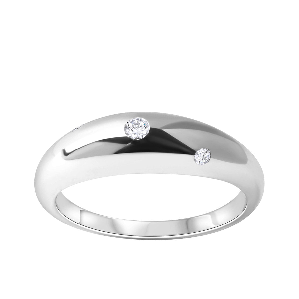 Pierścionek srebrny z cyrkoniami - Verona