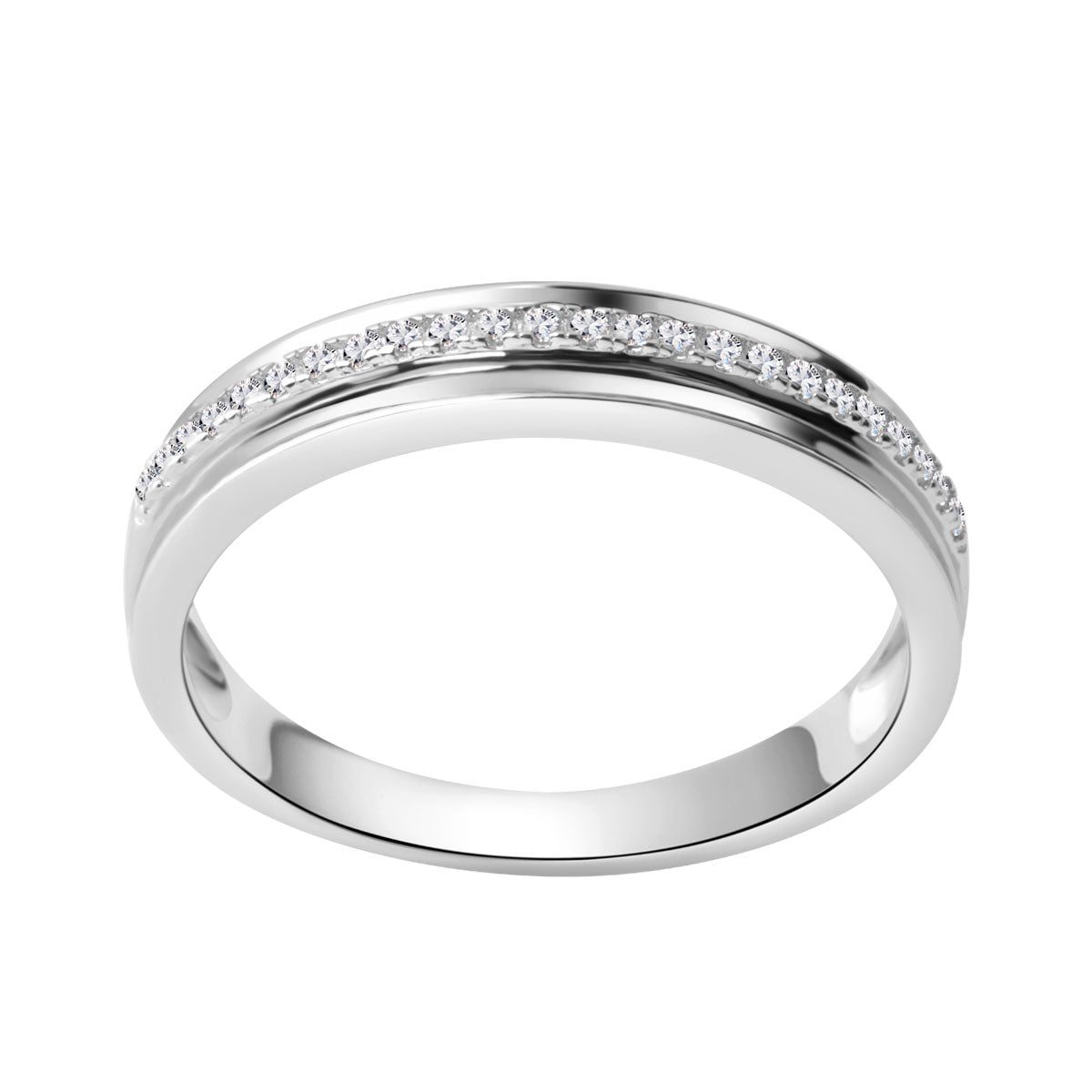 Pierścionek srebrny z cyrkoniami