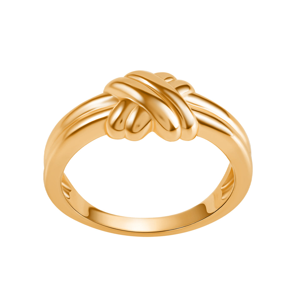 Pierścionek srebrny pozłacany - pleciony