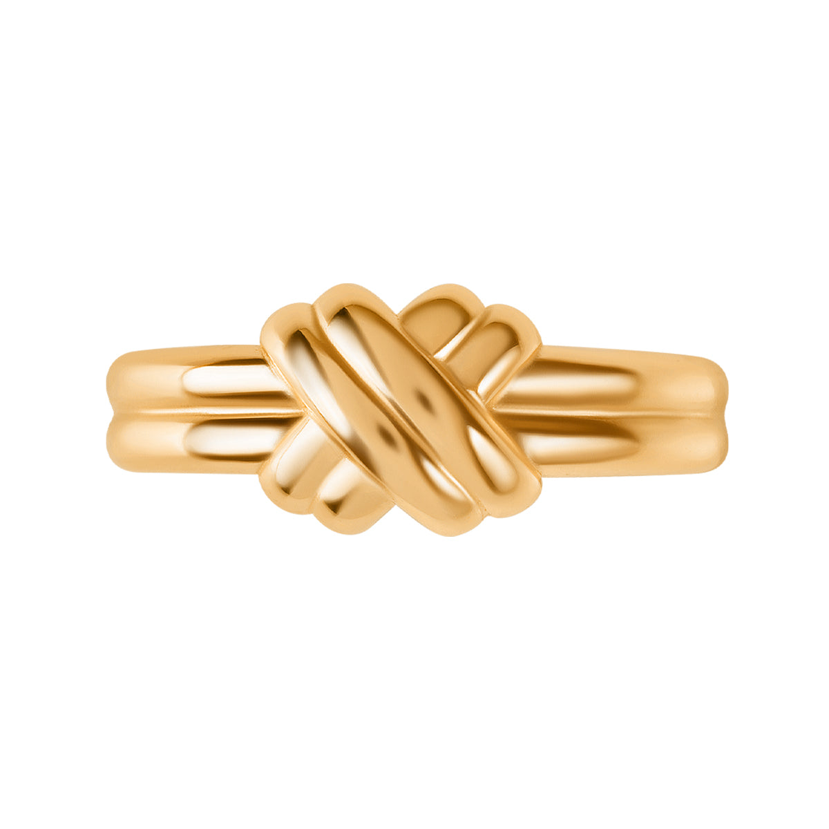 Pierścionek srebrny pozłacany - pleciony