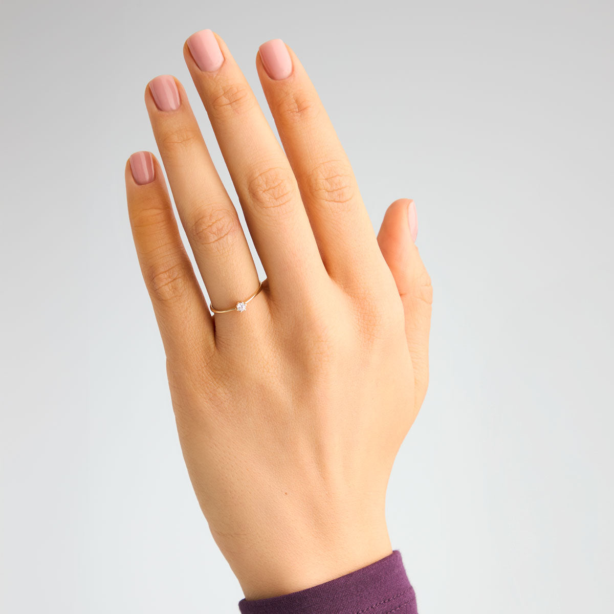 Pierścionek złoty z cyrkonią