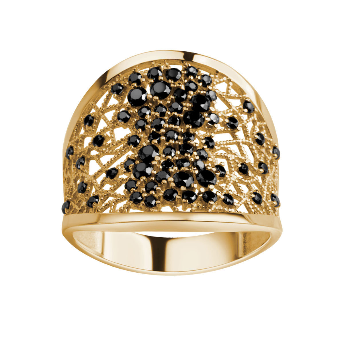 Pierścionek złoty z cyrkoniami - Verona