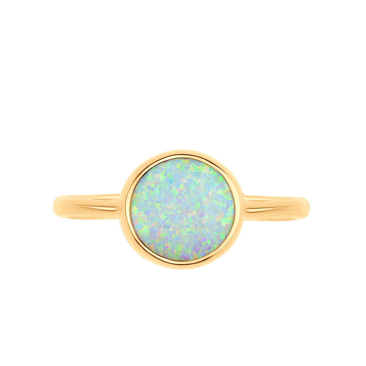 Pierścionek złoty z opalitem