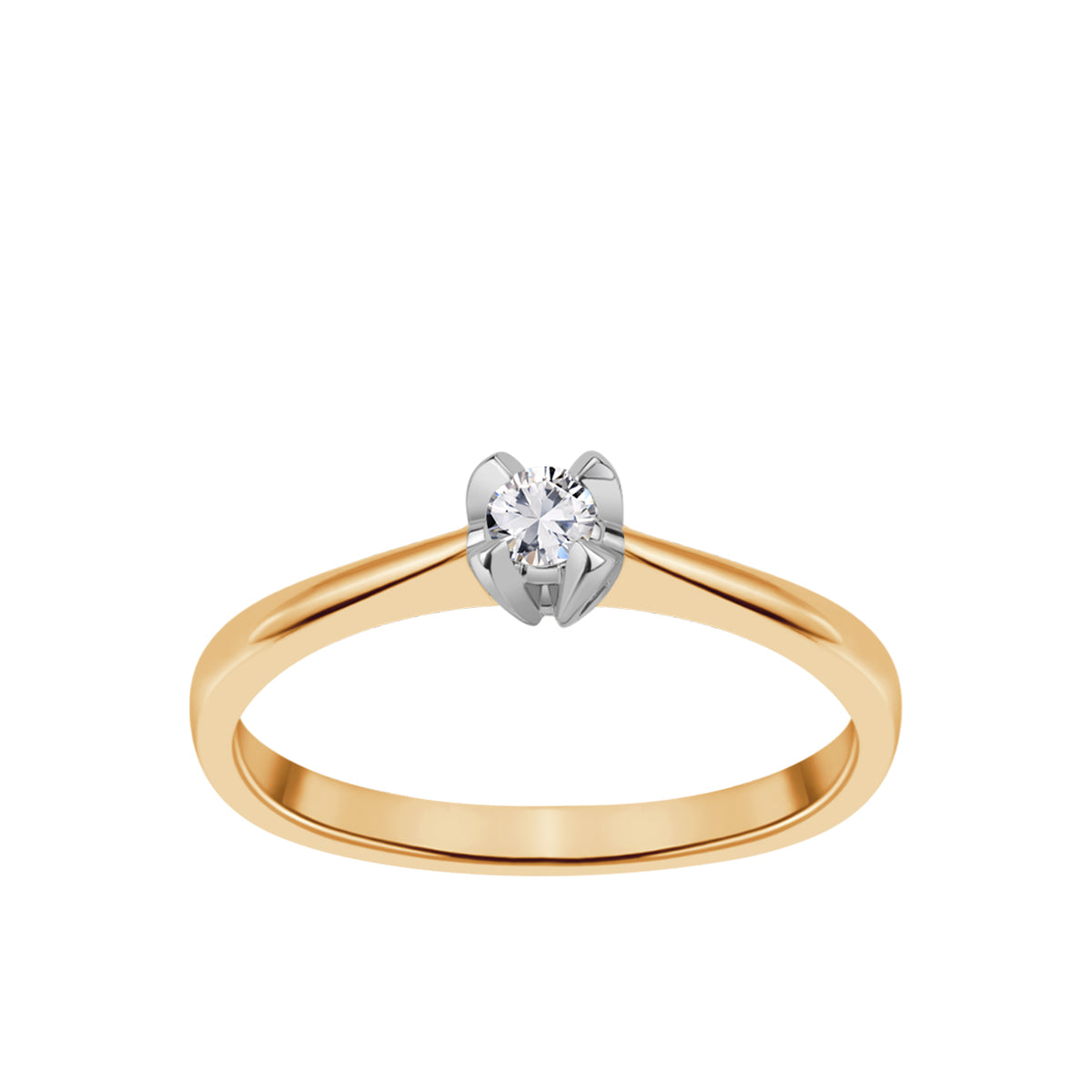 Pierścionek złoty z diamentem