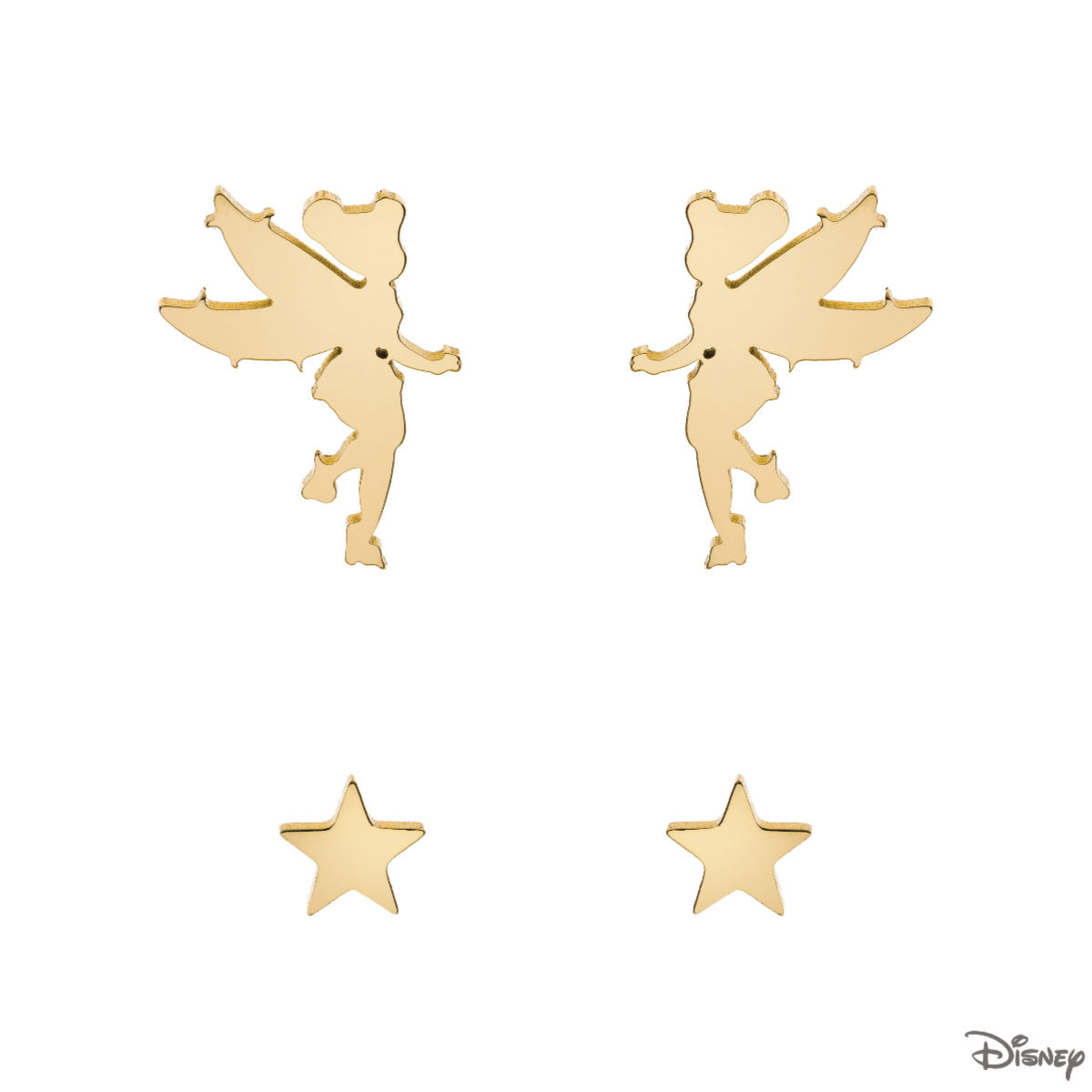Zestaw stalowych kolczyków - Dzwoneczek - Disney