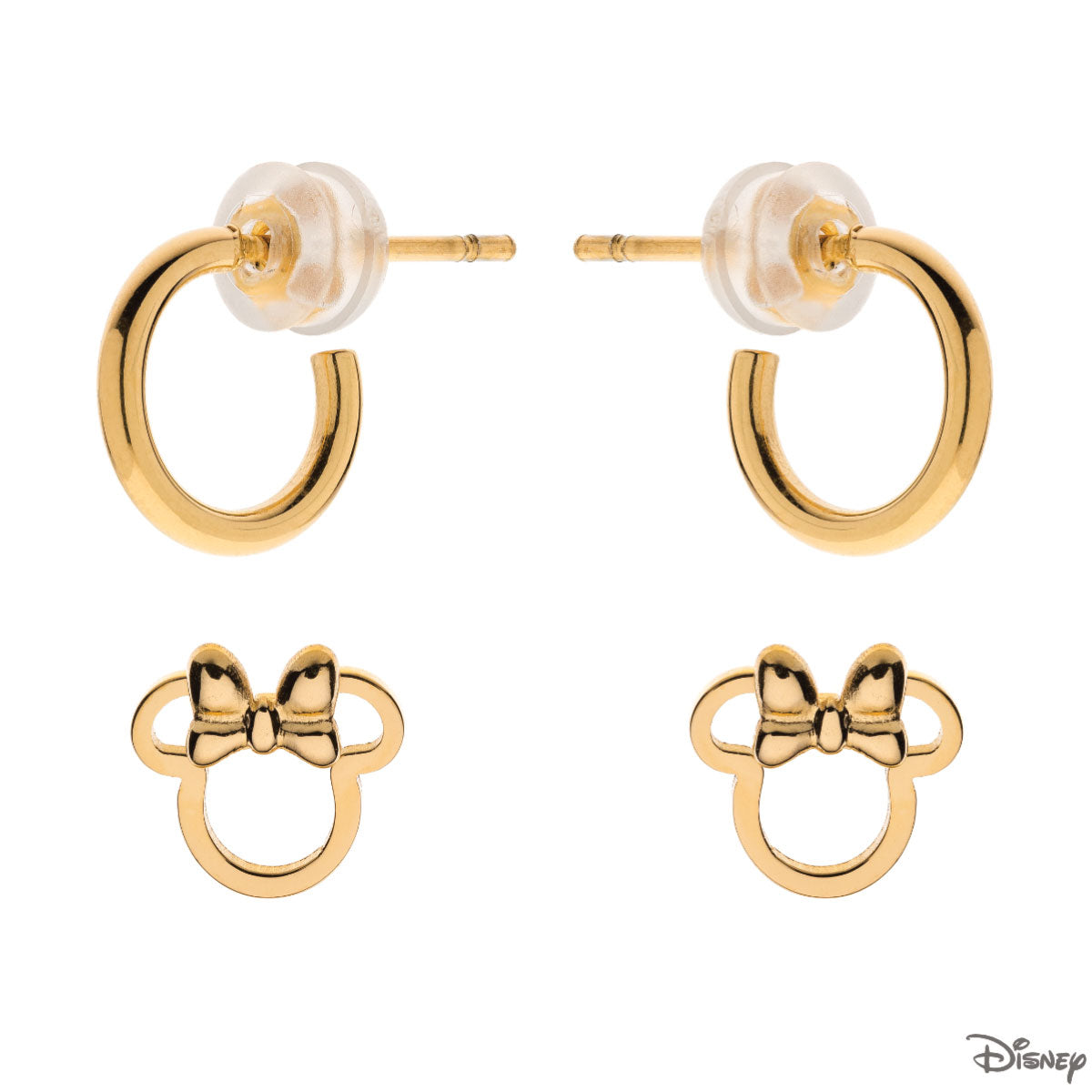 Zestaw stalowych kolczyków - Myszka Minnie - Disney