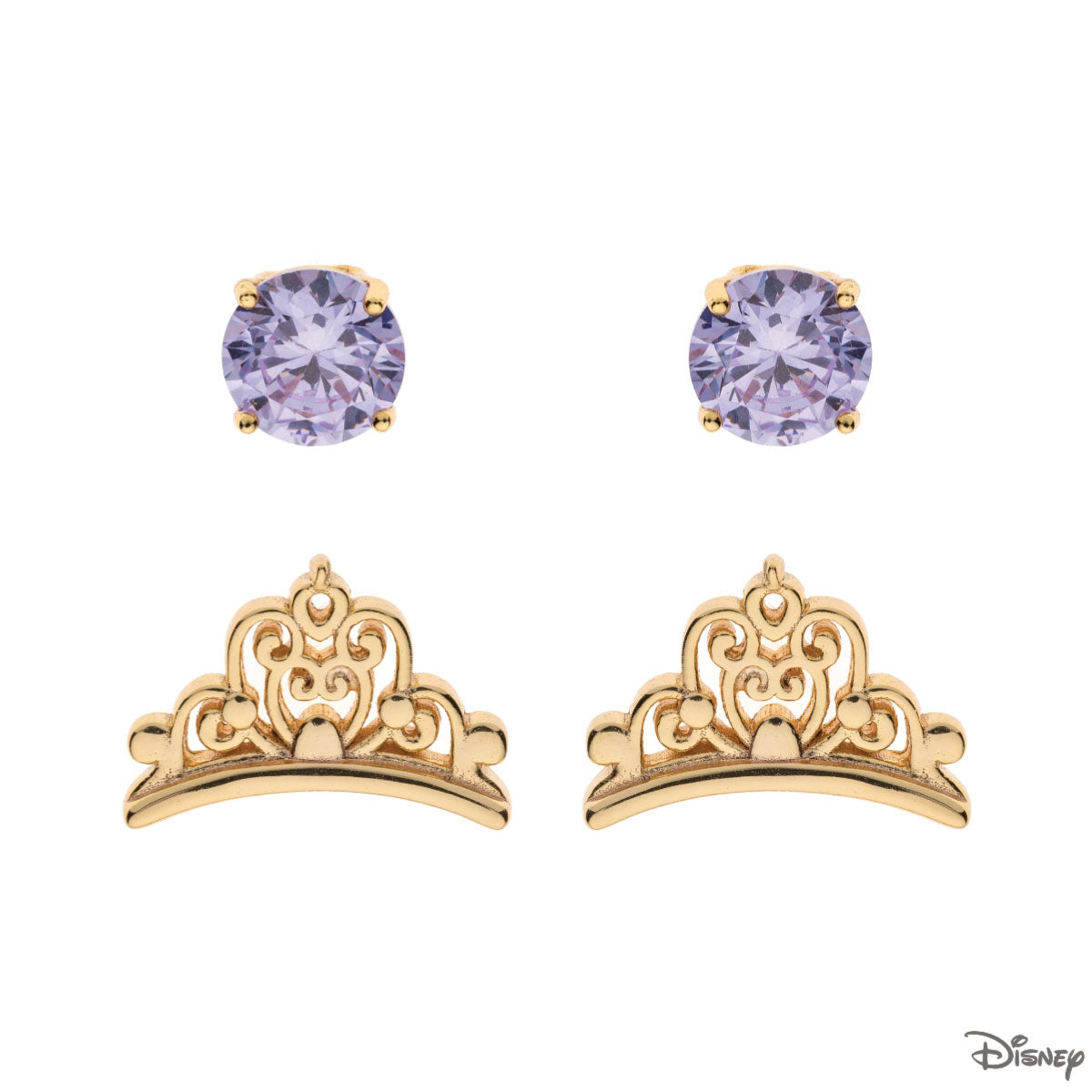 Zestaw kolczyków - korona - Disney